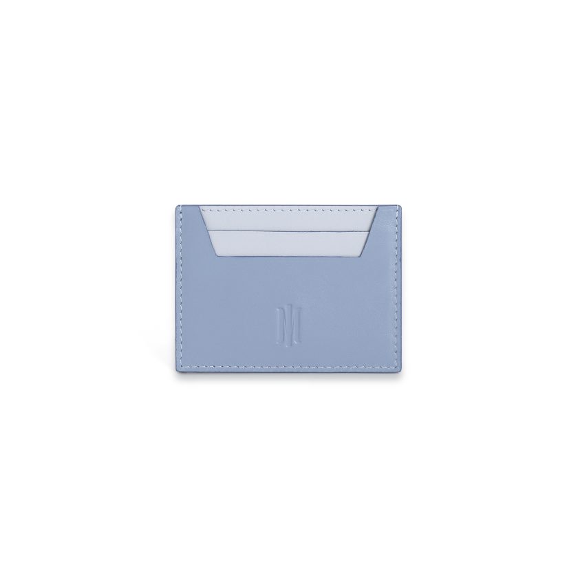 Cardholder in Denim Blue with Ice Blue detail