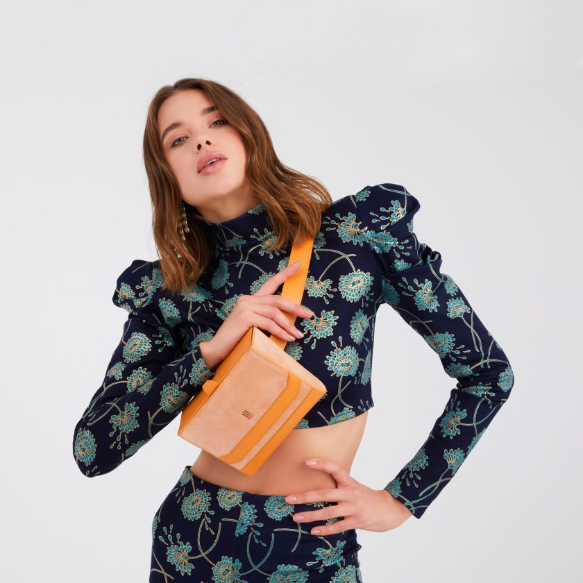 Flatiron Crossbody Bag in Orange - Image 4
